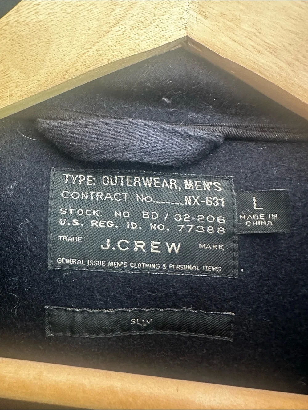 J. Crew Black Hooded Toggle Duffle Coat
